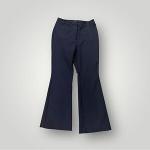 Navy Patch Pocket Flared Women's Pants